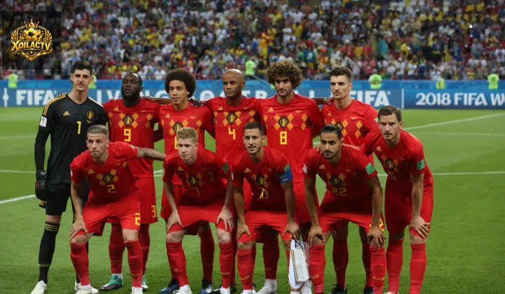 Đội tuyển Bỉ chụp ảnh trước trận đấu tại World Cup 2018