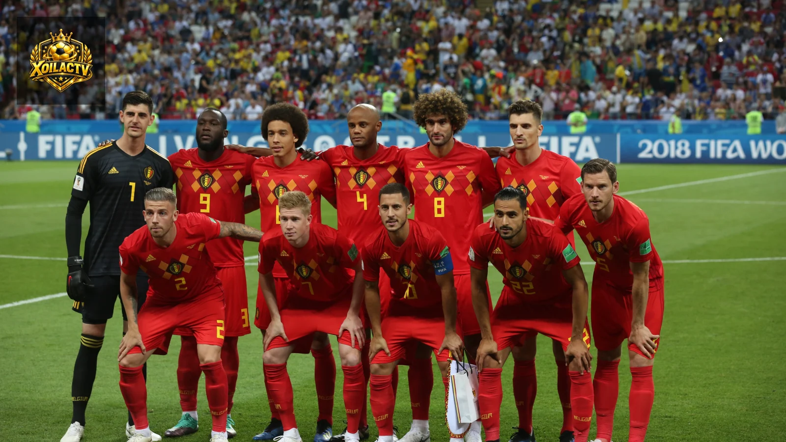 Đội tuyển Bỉ chụp ảnh trước trận đấu tại World Cup 2018