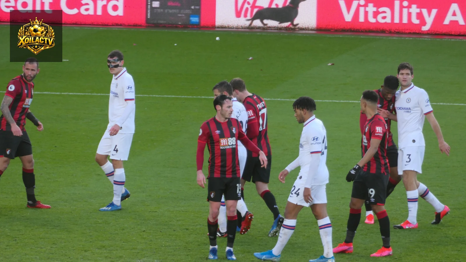 Cầu thủ Chelsea và AFC Bournemouth trong một trận đấu tư liệu